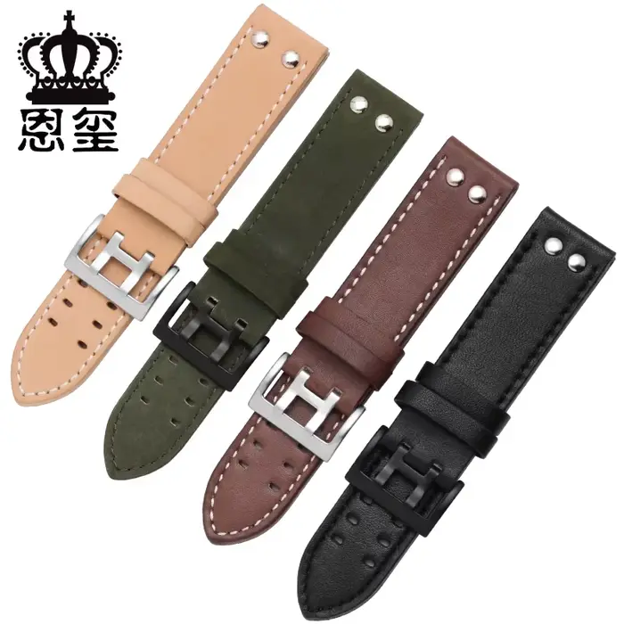 Bracelet de montre en cuir véritable