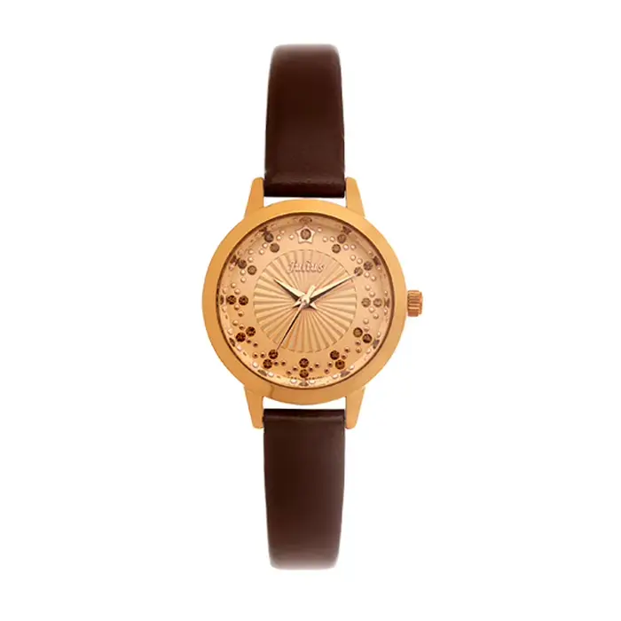 Montre à quartz en cuir avec petits biscuits pour femme, Julius Lady, Japon, Élégant, Mode, Heures, 
