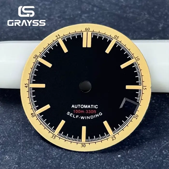 Nouveau cadran de montre rétro bleu marine noir 28.5mm compatible avec les mouvements NH35A NH36A NH34 pour hommes montre de plongée occaions spéciales