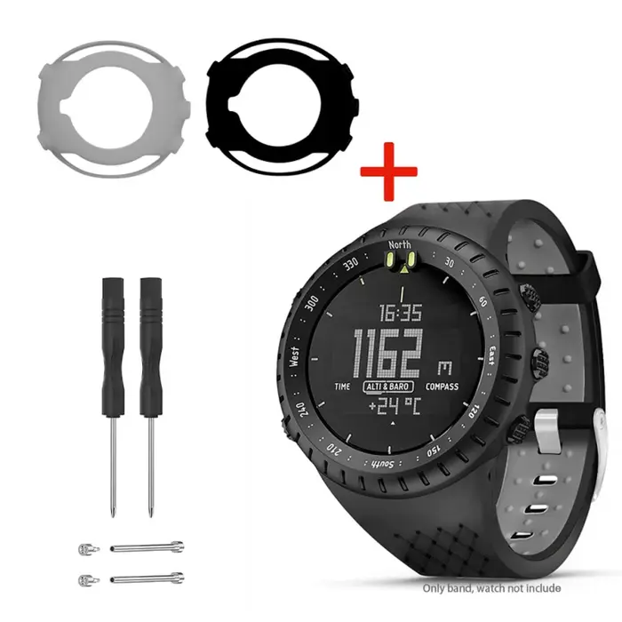 Housse TPU 2 en 1 et Bracelet en Silicone Coloré pour Suunto Core - Accessoire de Montre Intelligente Chic et Durables