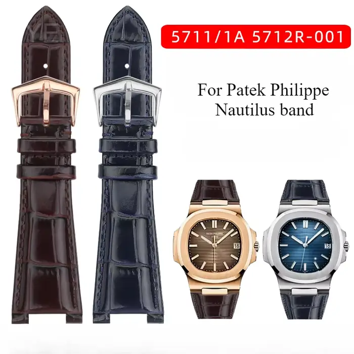 Bracelet de montre en cuir de vache concave et convexe pour homme occasions spéciales polyvalent élégant