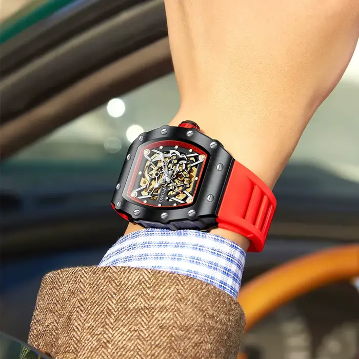 Montre de luxe hommes marque ONOLA automatique mécanique
