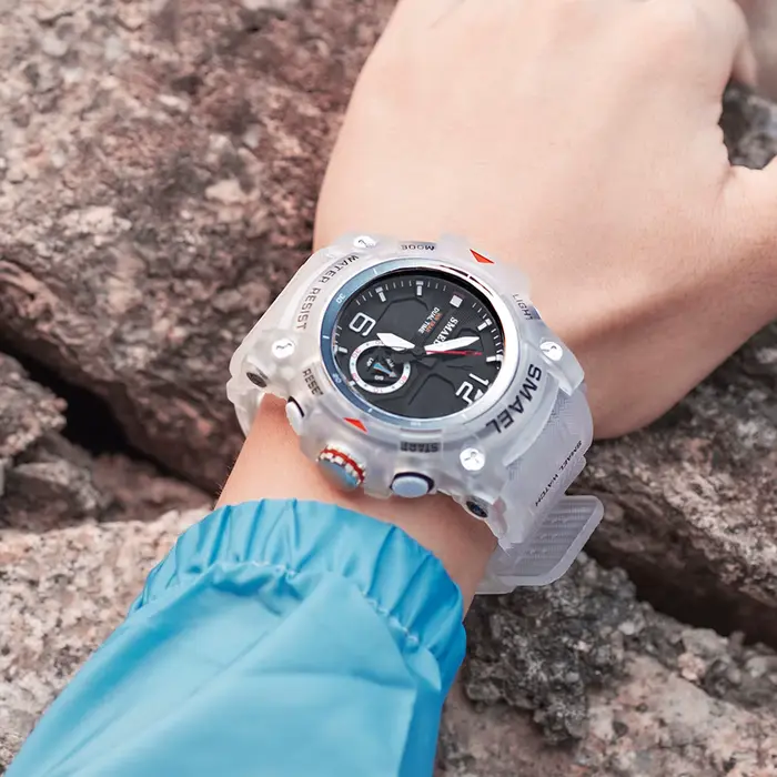 Montre SMAEL Bracelet Sport Chronomètre Affichage Heure Touriste Étanche Occasions Spéciales
