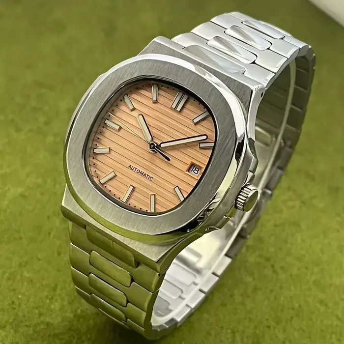 Montre mécanique automatique pour homme Miyota 8215 avec cadran blanc et date, boîtier 41MM, mouveme