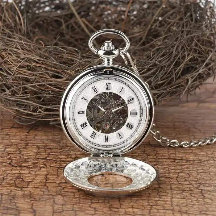 Montre de poche en argent pour hommes