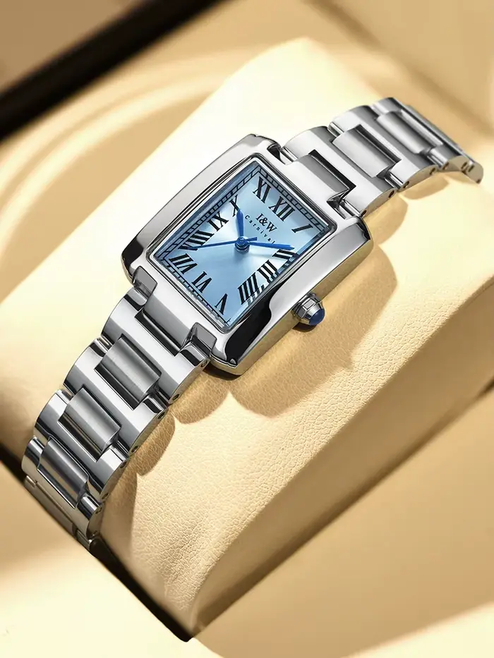 Montre Carnaval de luxe à quartz avec bracelet carré résistant à l'eau pour femmes, idéale pour les occasions spéciales et le quotidien