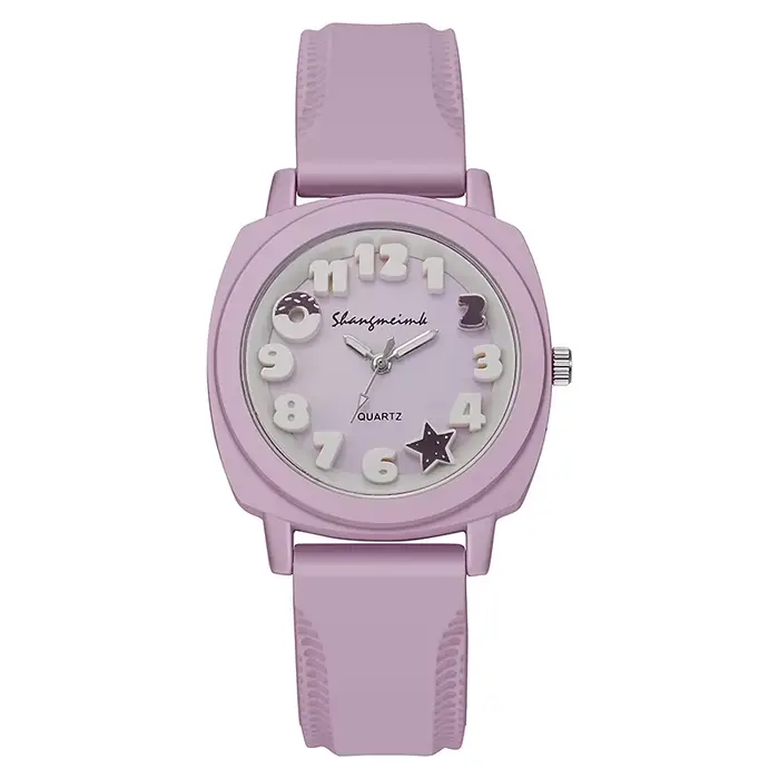 Montre pour femme, montre élégante et décontractée carrée simple couleur bonbon