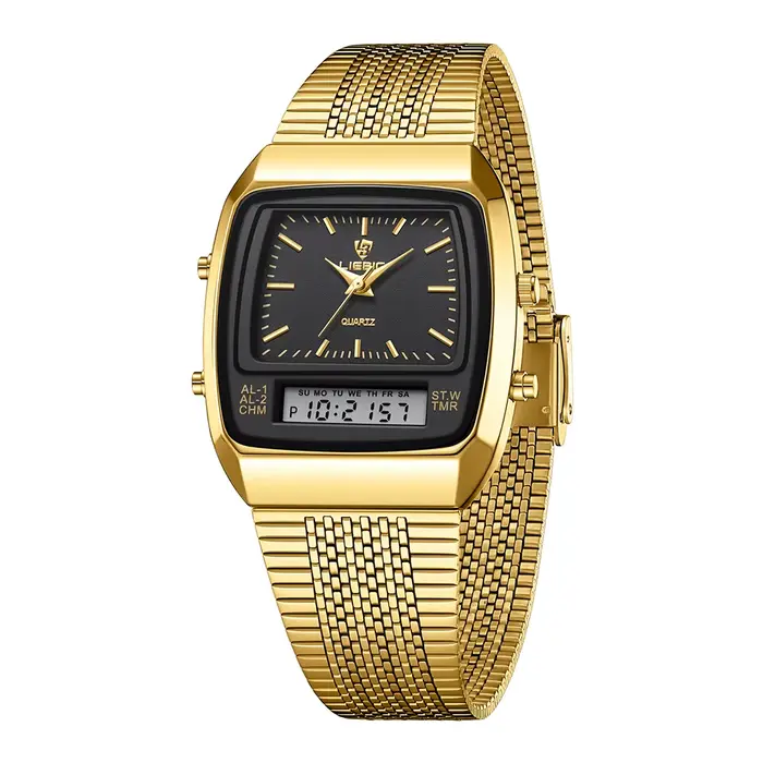 LIEBIG mode luxe montres à Quartz numériques pour hommes femmes Sports de plein air montre en acier