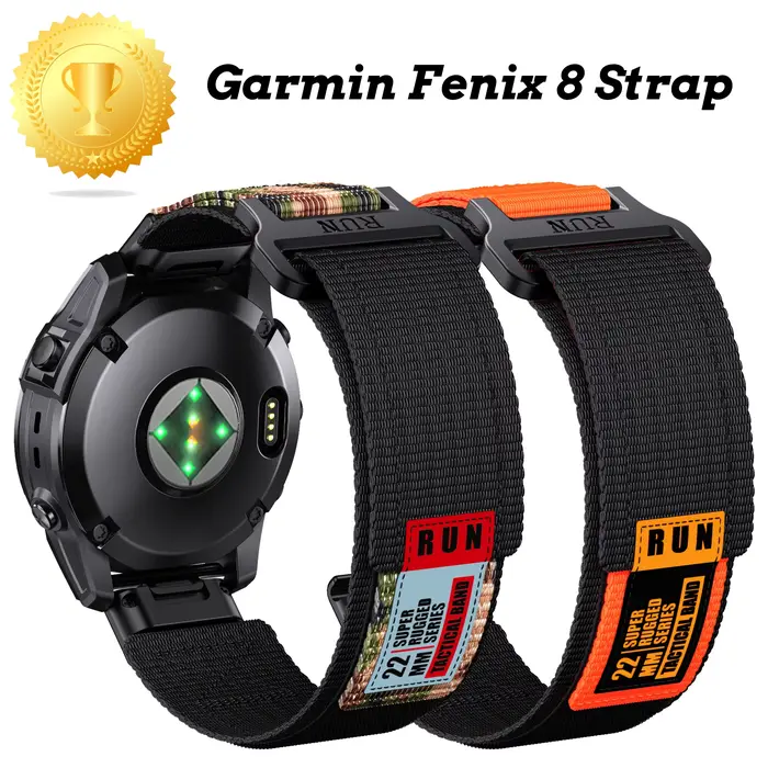 Bracelet de montre en nylon pour Garmin Fenix 6 6X Pro 5 5X 7 7X Fenix 8 fixation rapide largeur 22 26 mm multicolore pour homme femme