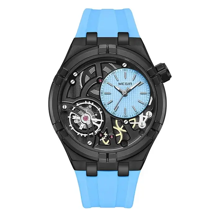 Montre analogique sportive MEGIR Orange pour homme