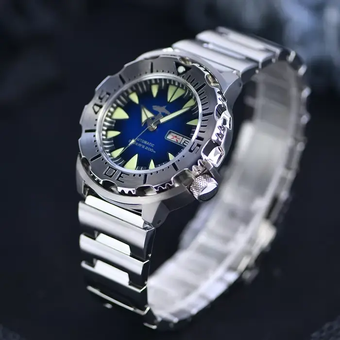 Heimdallr Monster NH36A mouvement automatique mécanique saphir cristal C3 lumineux 200m étanche montre-bracelet de plongée pour hommes