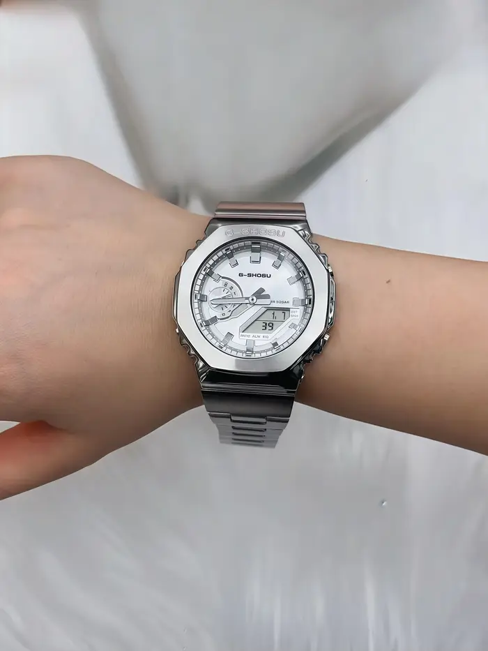 Montre unisexe Oak Series Iced Out, résistante à l'eau, entièrement équipée, bracelet en acier inoxy