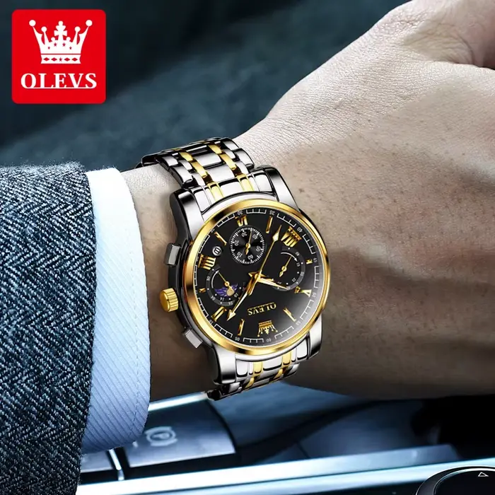 Montre-bracelet classique multifonctionnelle pour homme
