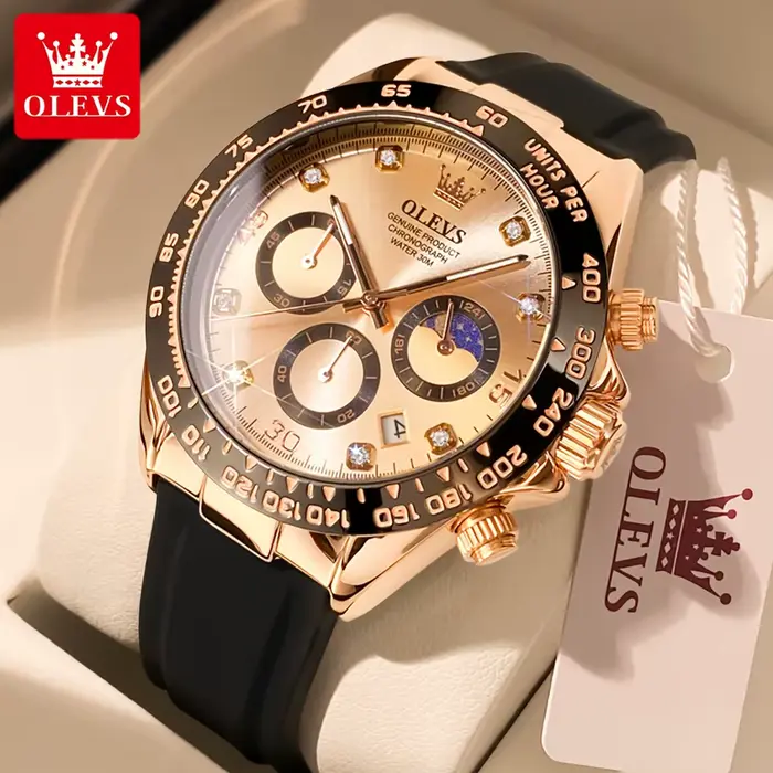 OLEVS 2875 montre à Quartz de luxe pour hommes étanche sport minuterie calendrier antichoc lumineux