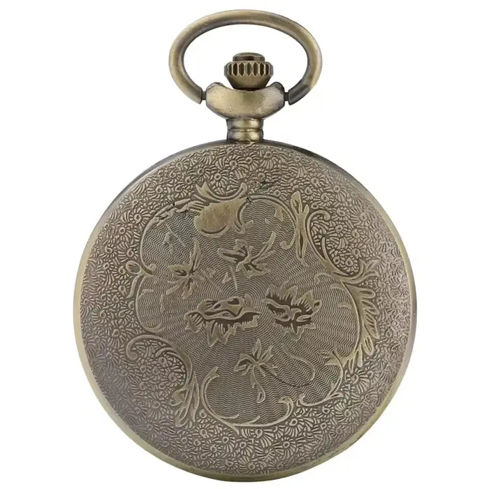 Montre de poche à Grilles hexagonales creuses en Bronze