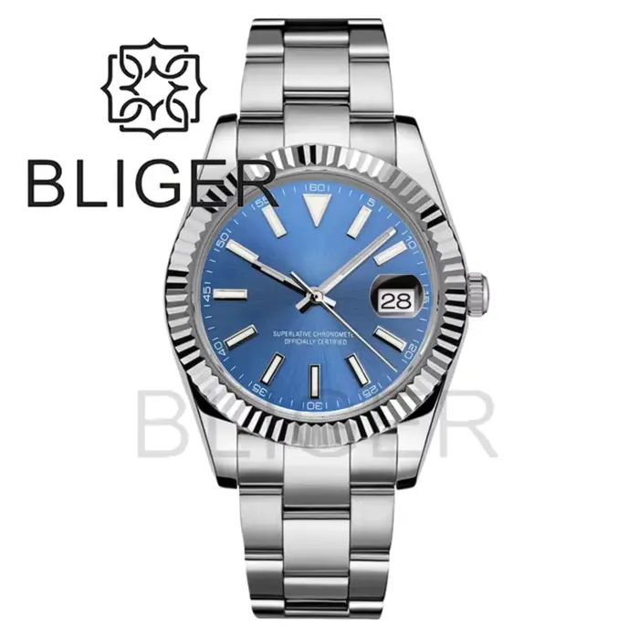 Montre BLIGER 36mm/39mm Fashion & Casual Automatique avec Cadran Lumineux et Fonction Plongeur Occasions Spéciales