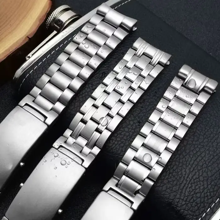 Bracelets de montre en acier inoxydable argenté 904L