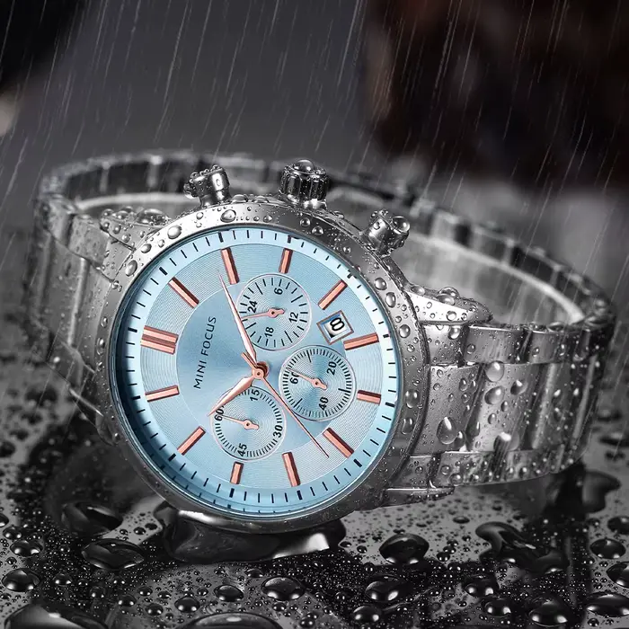Montre de luxe Daniel Gorman pour hommes avec fonction chronographe et affichage de la phase de la lune pour occasions spéciales et tous les jours