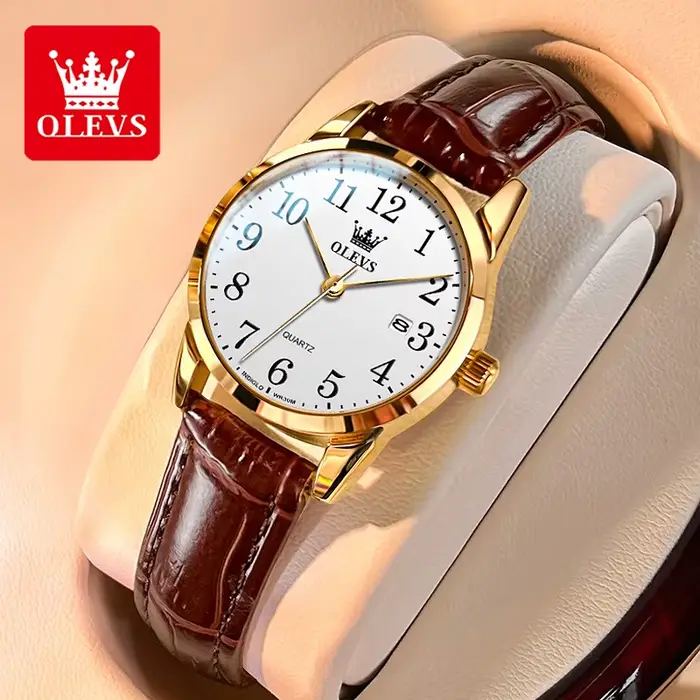 OLEVS 5566 montre femme montre originale chiffres arabes montre à Quartz étanche lumineux Bracelet e