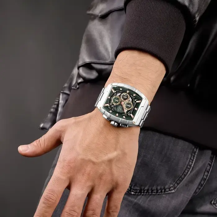 NAVIFORCE Montre-bracelet à quartz tonneau de luxe