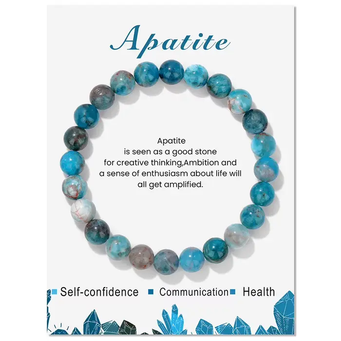 Bracelet Original en Pierres Naturelles et Clip de Quartz pour Homme et Femme