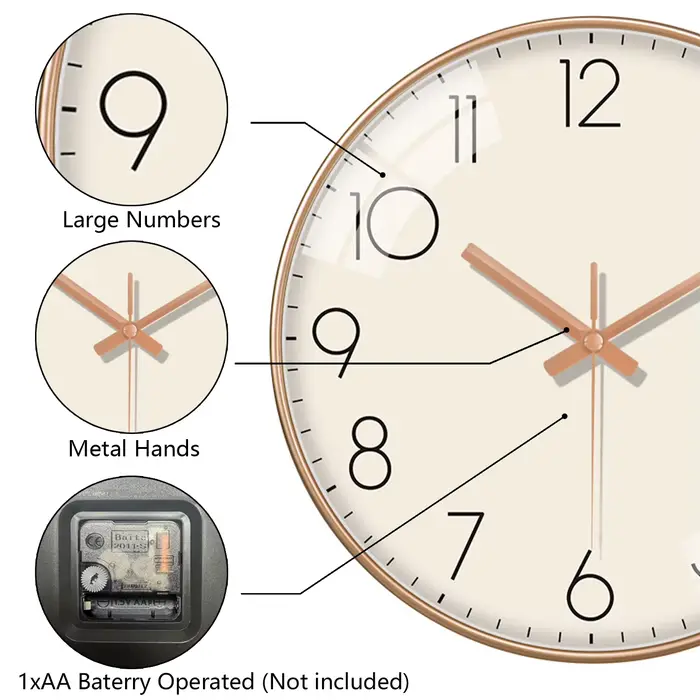 Horloge murale à Quartz pour salon