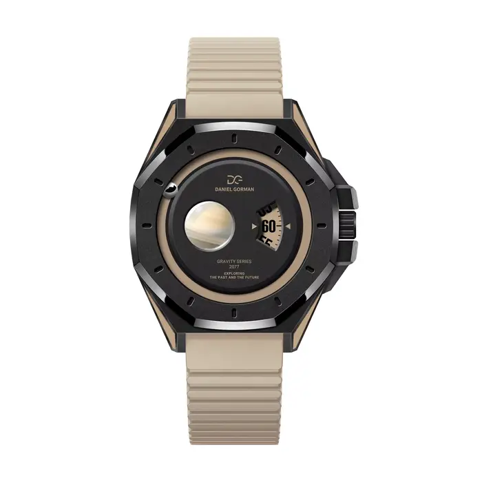Saturn 17P montre Orange DG0132 boîtier en laiton et cuivre nouvelle montre magnétique 2026 DANIEL G