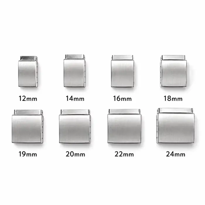 Fermoir de bracelet de montre en acier, fermoir d'extension de bracelet de montre 12mm 14mm 16mm 18m