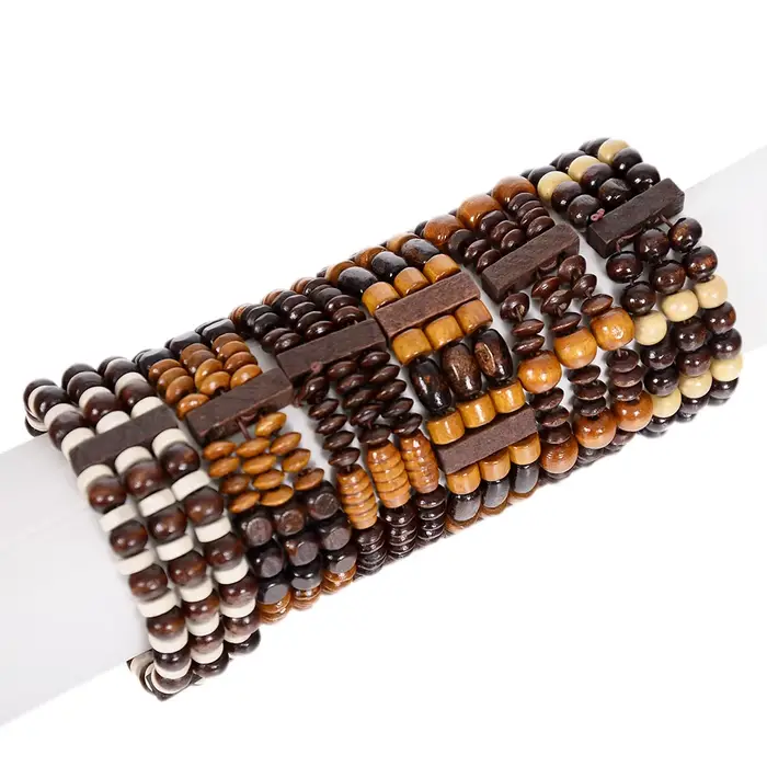 Bracelet de prière en bois pour hommes et femmes