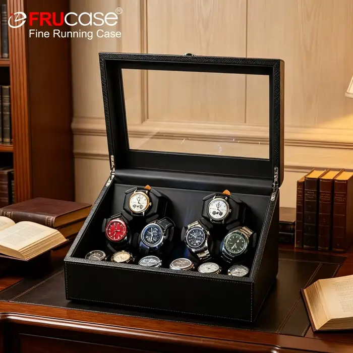 Remontoir de montre automatique en bois FRUCASE avec boîte de rangement pour collectionneurs et amateurs de montres automatiques occasions spéciales