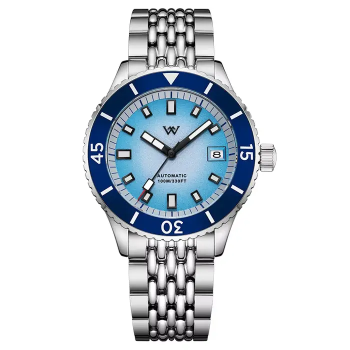 WM montre automatique mécanique plongeur montres hommes étincelle Grain dégradé cadran céramique lunette NH35 AR enduit