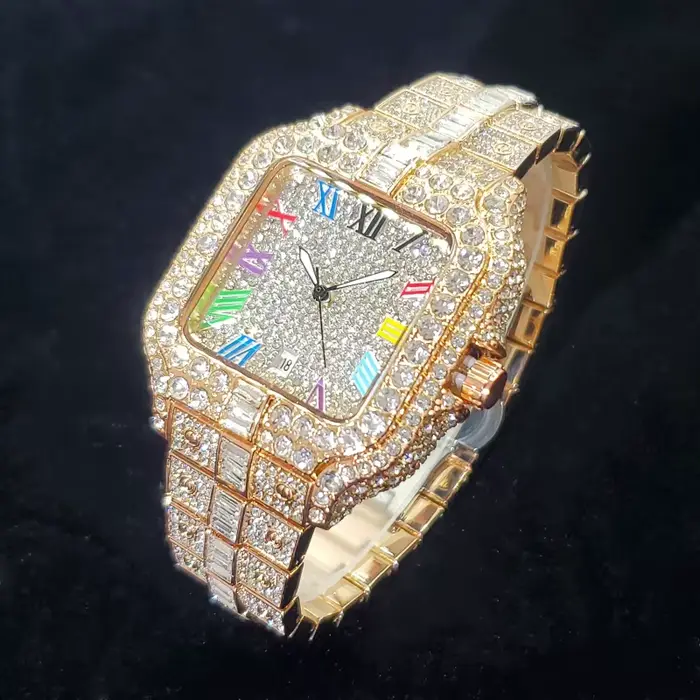Montre de luxe en diamant pour hommes