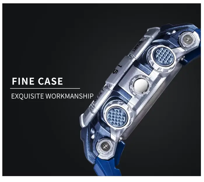 Montre SMAEL à Quartz Étanche pour Homme, Chronomètre, Lumière Arrière, Affichage de la Semaine, Bracelet Plastique pour Occasions Spéciales