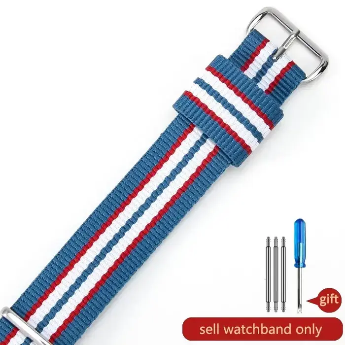 Bracelet de montre en nylon respirant pour montre traditionnelle étanche et multicolore adapté aux différentes tailles et occasions de port