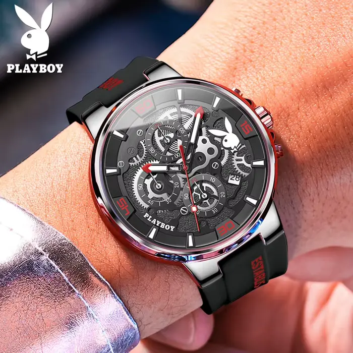 PLAYBOY 3063 Montres à quartz originales pour hommes