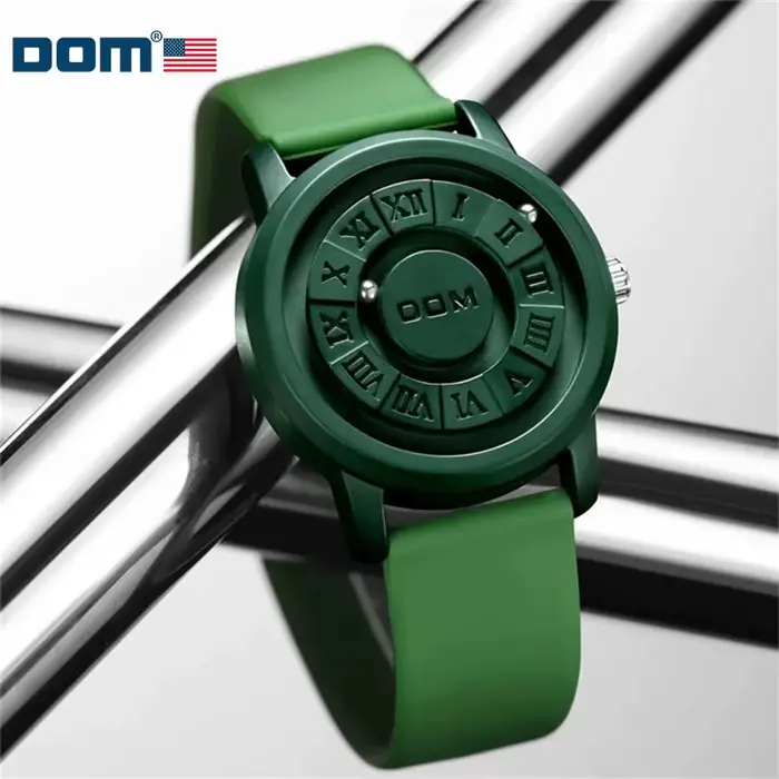 DOM 1345 montre à Quartz de luxe pour femmes et hommes aimant cadeau créatif boule de fer défilant pointeur magnétique