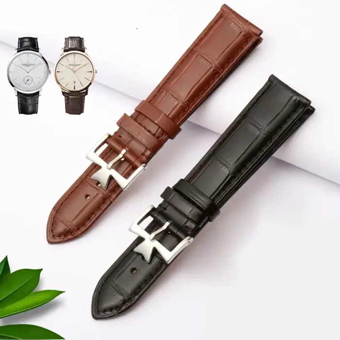 19mm 20mm 21mm 22mm bracelet de montre en cuir véritable remplacement pour Vacheron Constantin Patrimony VC noir bleu
