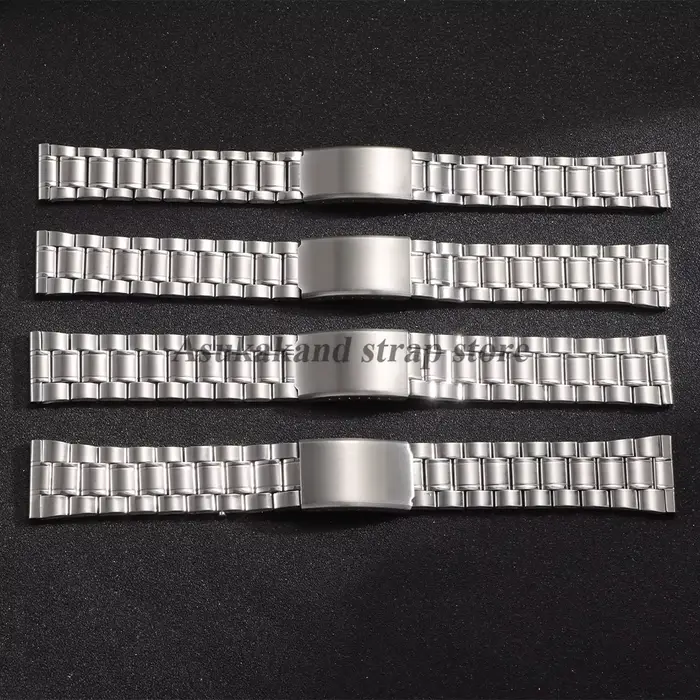 Bracelet de montre en acier inoxydable argenté