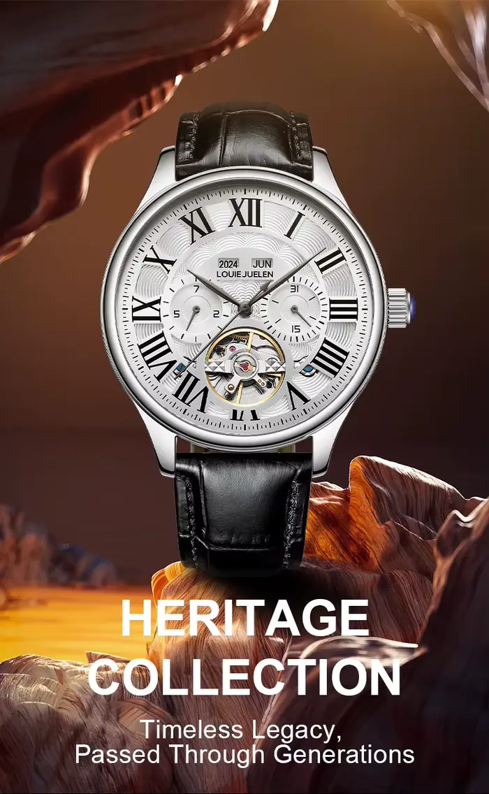Montre mécanique automatique à remontage automatique pour homme
