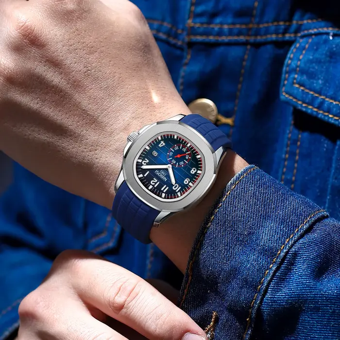 Nouvelle montre homme acier inoxydable design moderne lumineuse occasionnels résistante à l'eau quartz style simple