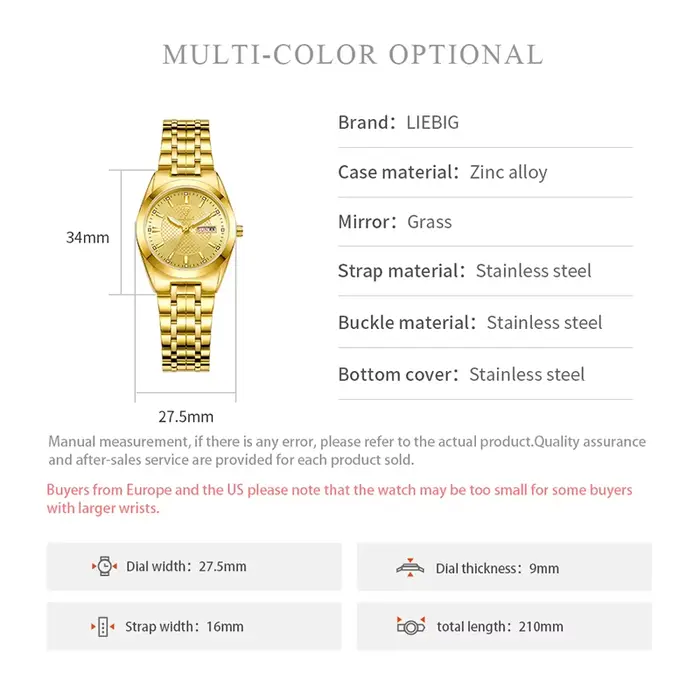 Nouvelle montre pour femme Quartz haut marque de mode en acier inoxydable or heure Date étanche montre-bracelet dames horloge Relogio Feminino