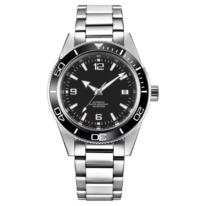 Logo de montre personnalisé pour homme, automatique, haute qualité, 41mm, NH35, mécanique, étanche, 