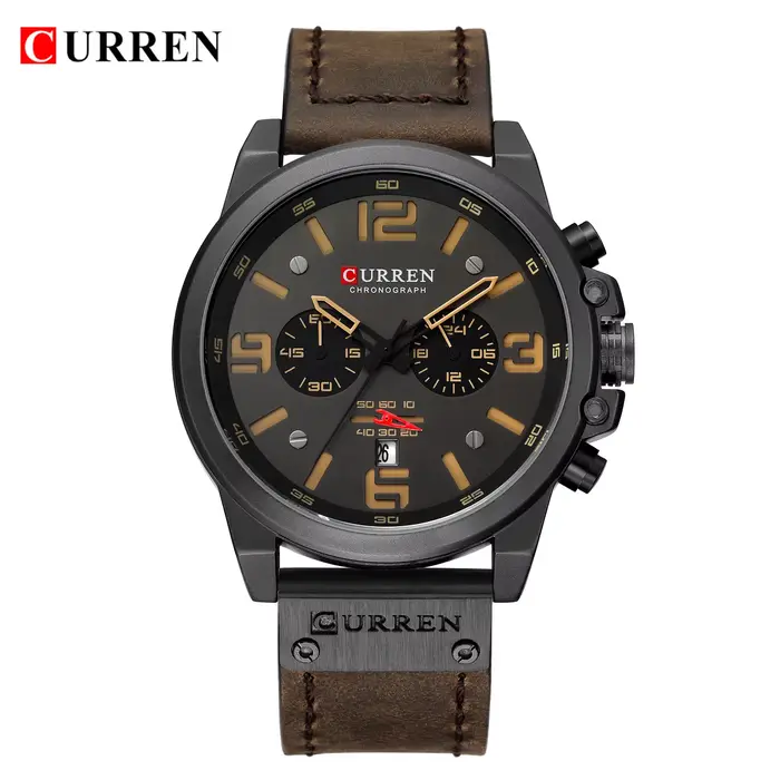 CURREN hommes montres haut de gamme marque étanche Sport montre-bracelet chronographe Quartz militai