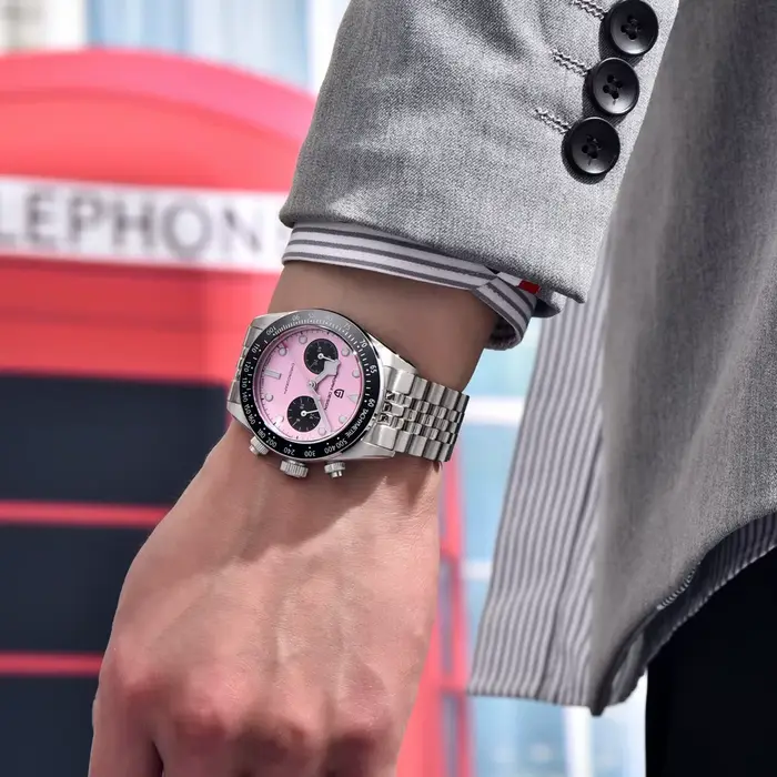 Nouvelle montre homme Panda Rose PAGANI DESIGN montre chronographe quartz luxe résistante à l'eau bracelet acier inoxydable pour homme occasions spéciales
