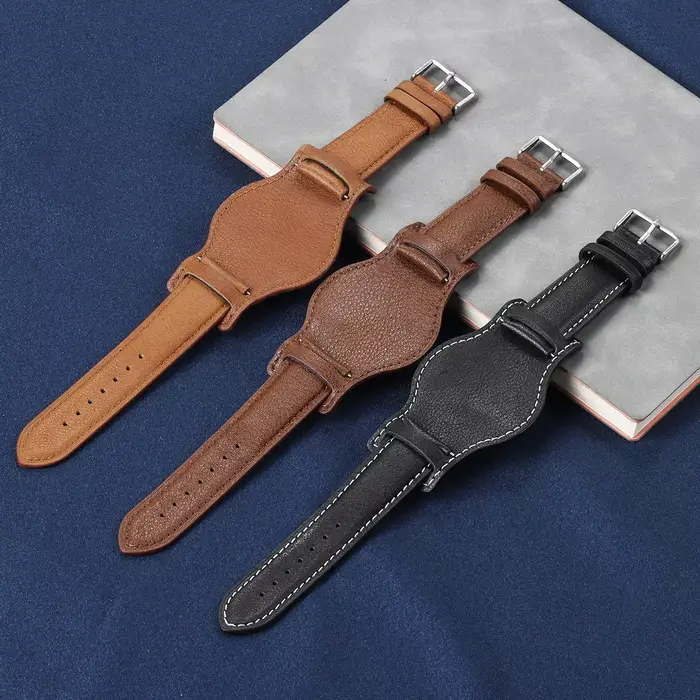 18mm 20mm 22mm Bracelet de montre en cuir véritable pour Seiko pour Omega pour citoyen