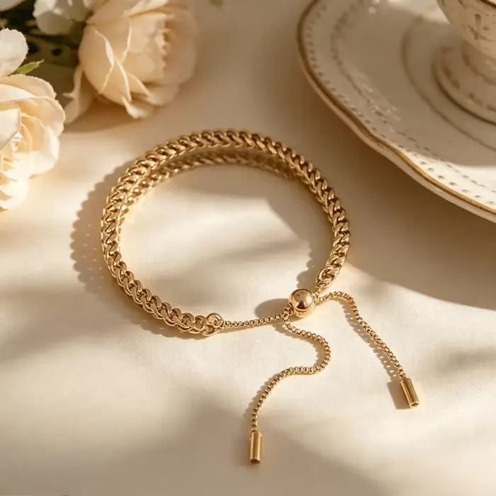 Bracelet ajustable exquis à nœud coulissant