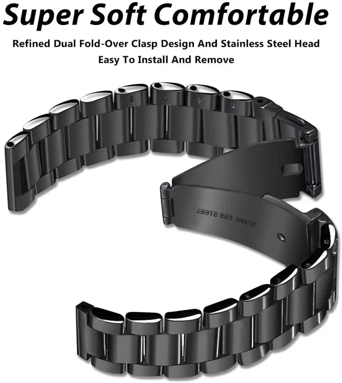 Bracelet de rechange en acier inoxydable pour montre intelligente