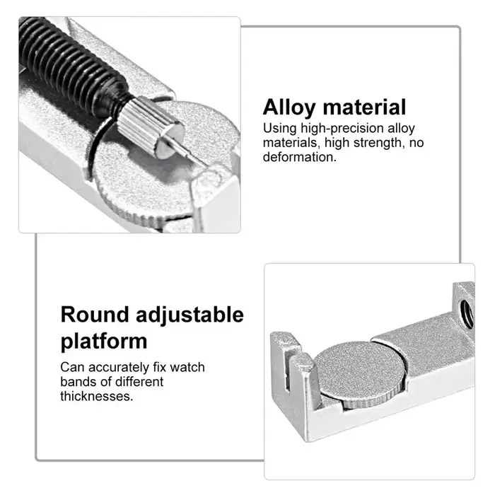 Outil de réparation de bracelet de montre en métal réglable pour Apple et Samsung