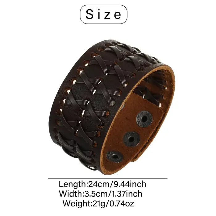 Bracelet en cuir tendance pour hommes