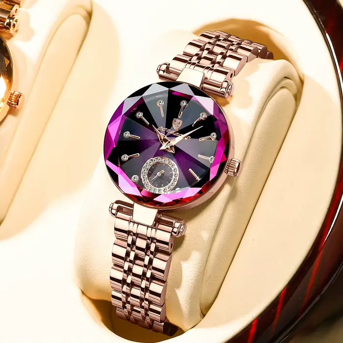 Montre-Bracelet de Luxe à Cadran Diamant pour Femme
